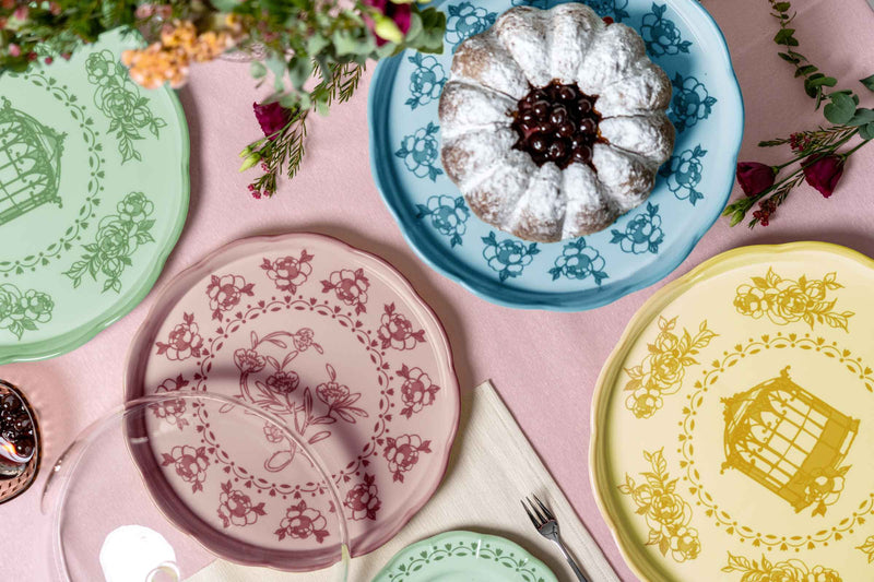 guzzini guzzini alzata con campana melamina josephine d 304 cm table decor celeste polvere ean 8008392388319