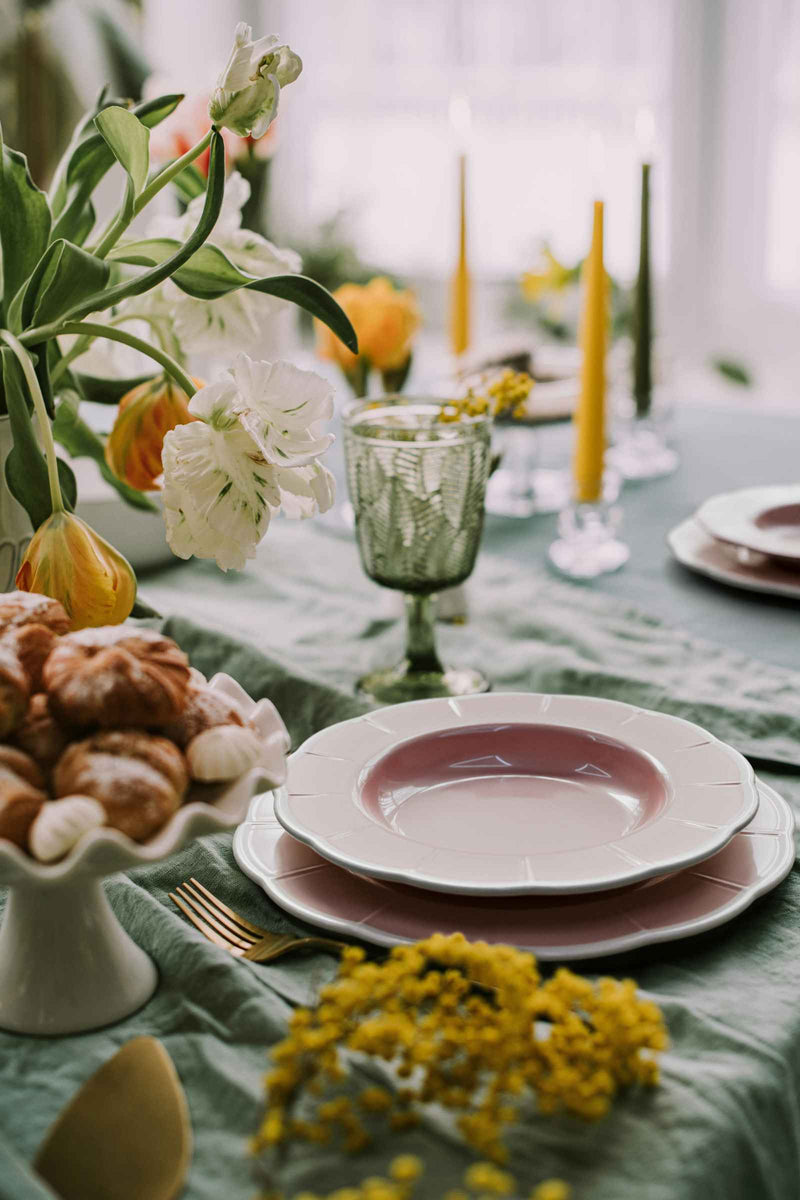 guzzini guzzini piatto piano melamina flora d 28 cm table decor celeste polvere ean 8008392388814