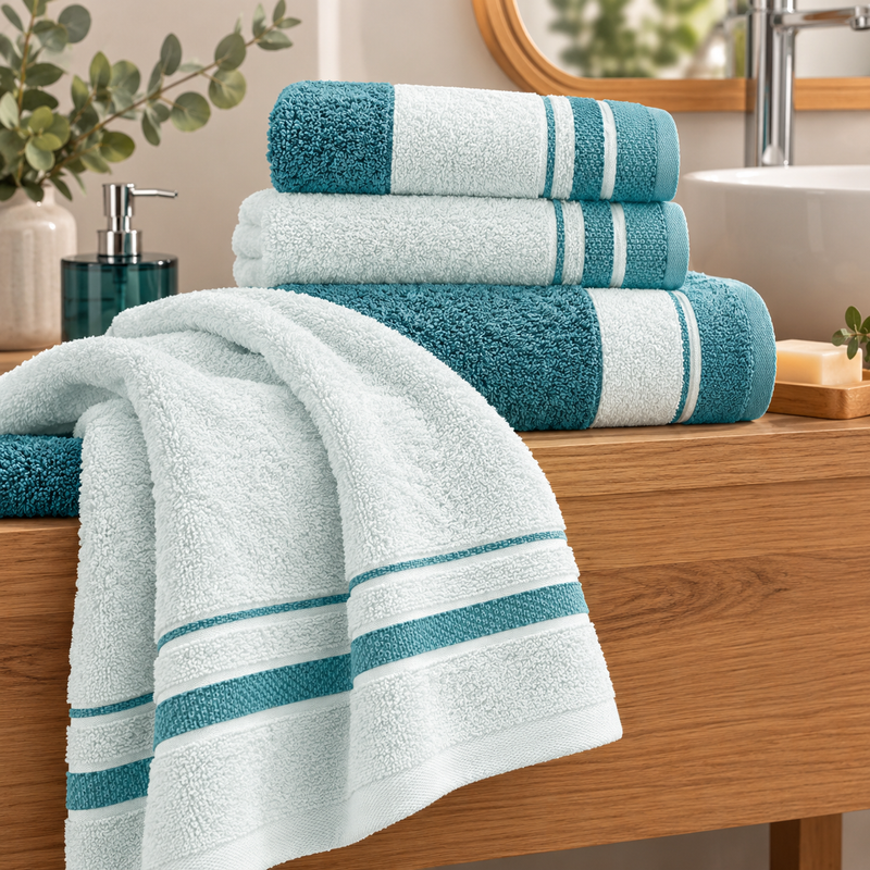 Androni Giocattoli Set de Toallas de Baño de Rizo – Toalla de Tocador y Toalla de Invitados Suaves y Absorbentes Surtidas 1 Set