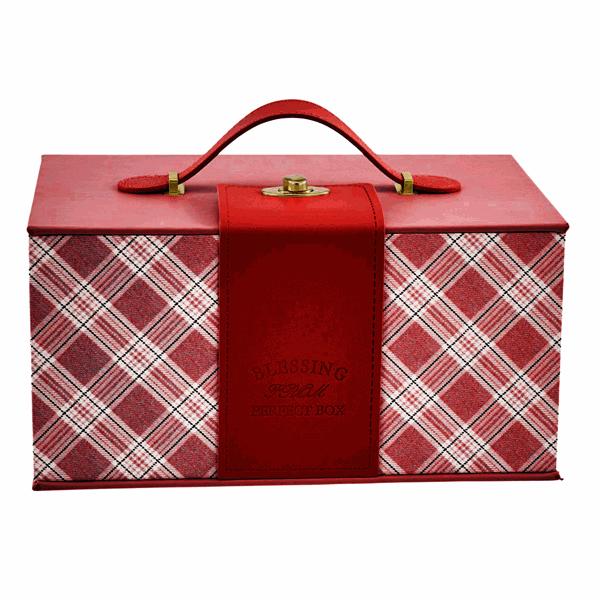 L'Arcolaio Bauletto Rettangolare Grande Vintage Red 28X19X14 Cm