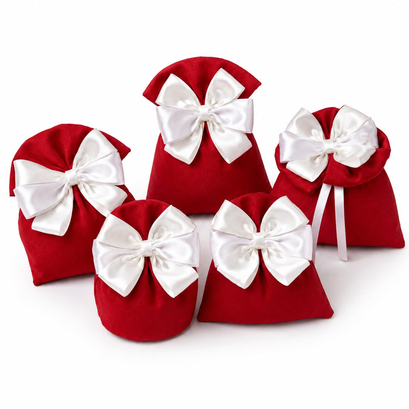 Creaciones para Enzo Bolsa de Bombonera Colorado 13x11 cm Portaconfetti Rojo Caja 10 Pz