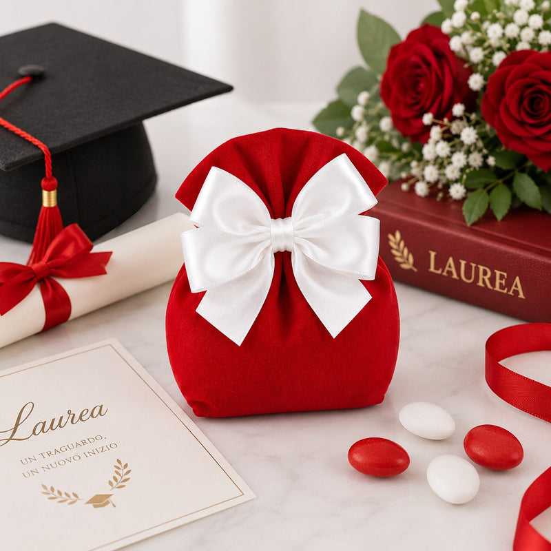 Creaciones para Enzo Bolsa de Bombonera Colorado 13x11 cm Portaconfetti Rojo Caja 10 Pz