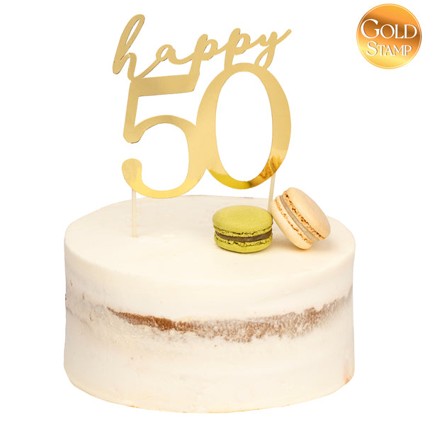 givi givi cake topper happy 50 oro 13 x 12 cm ean 8010052409029