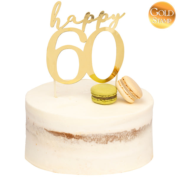 givi givi cake topper happy 60 oro 13 x 12 cm ean 8010052409036