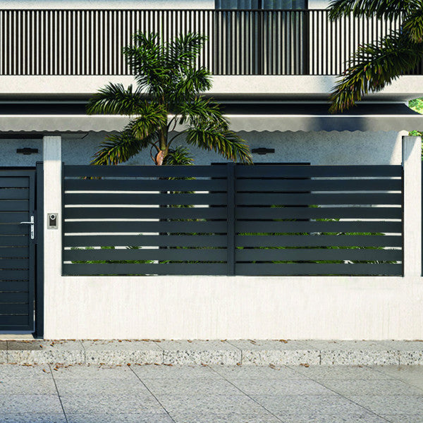 L'Arcolaio Recinzione Miami Set 4 Doghe Antracite Opaco Outdoor