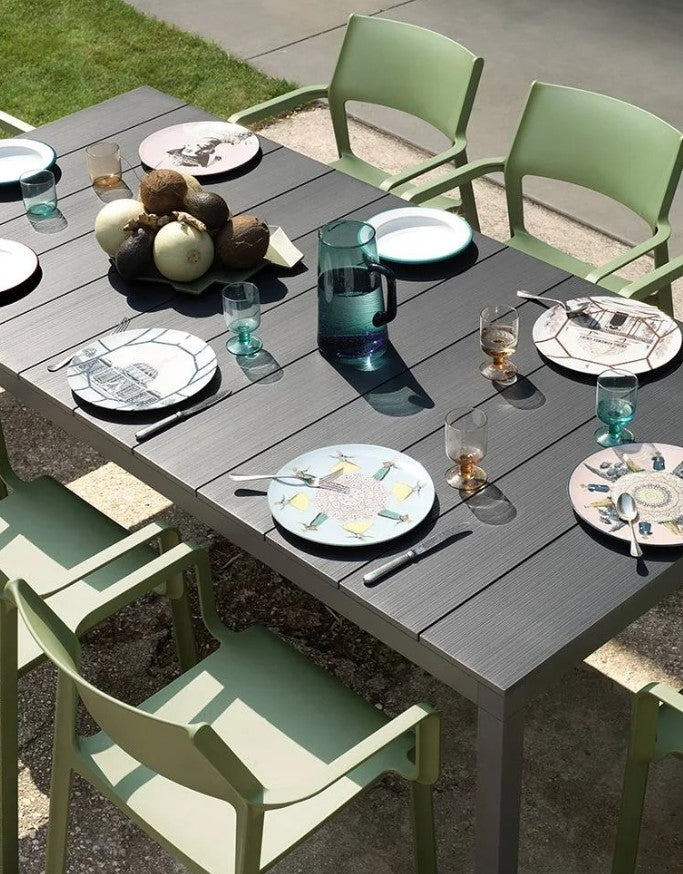 nardi nardi tavolo rio alluminio 210 extensible 210 280 x 100 cm h 75 cm tortora ean 8010352833241