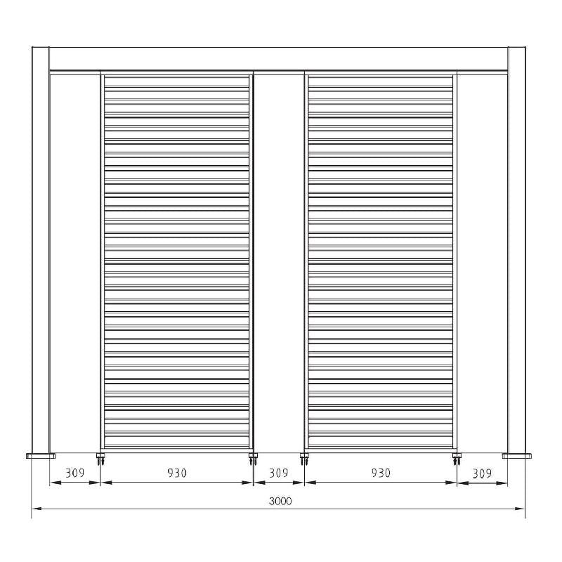 Panel Vertical Pérgola Ocean 232,45 x 30,9 cm Blanco Bizzotto