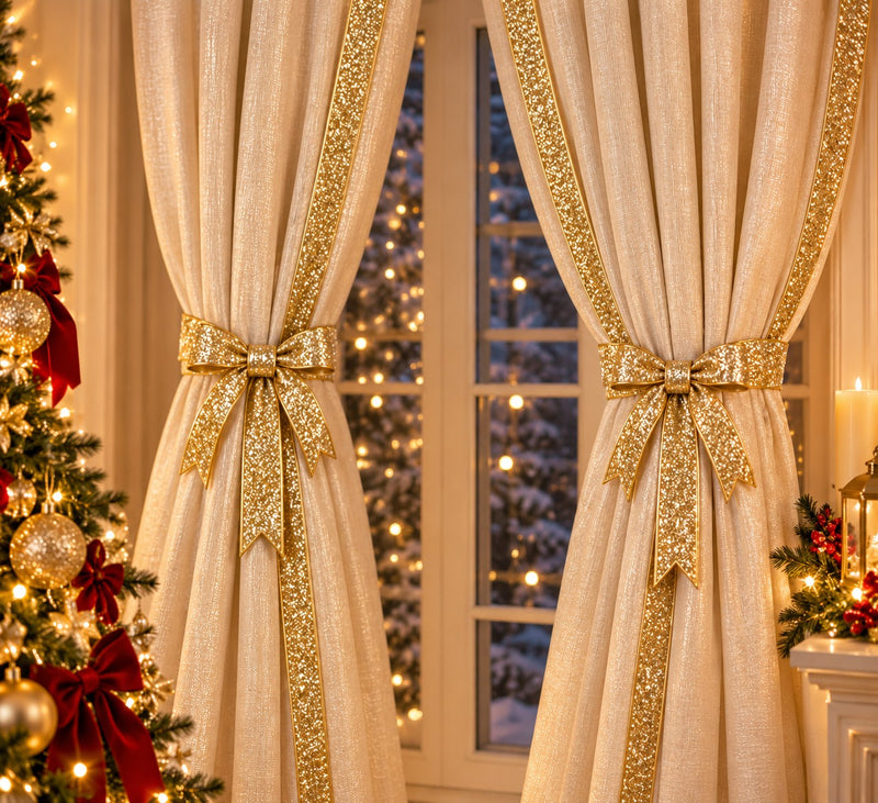 Piovaccari Cinta Desirée Gold Oro 25 mm x 10 m – Cinta Decorativa Navideña para Árbol de Navidad, Lazos y Envoltorios de Regalo