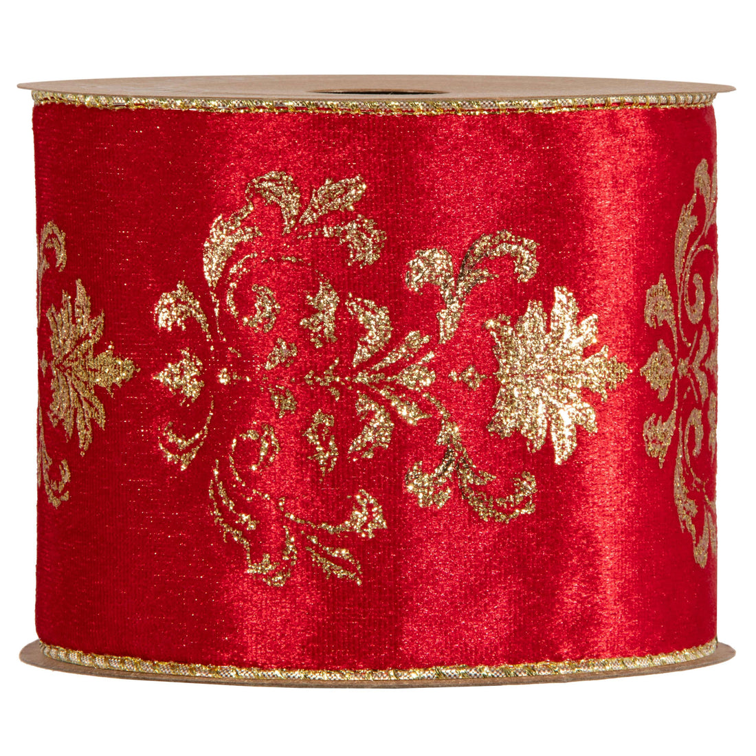 Piovaccari Cinta Lilibeth Rojo 100 mm x 10 m – Cinta Decorativa Navideña para Árbol de Navidad, Lazos y Envoltorios de Regalo
