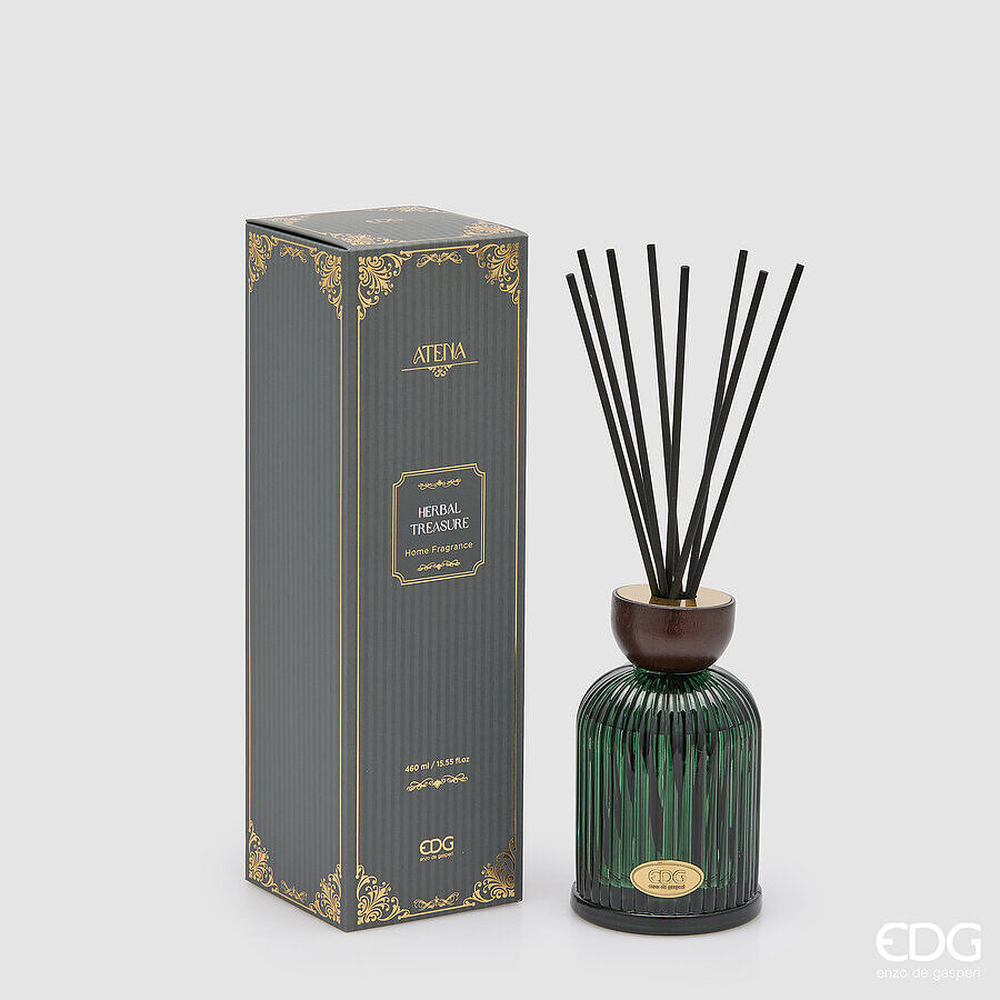 EDG Enzo De Gasperi Ambientador Botella Atena Herbal Treasure 460 ml H16 Ø9 cm – Perfume para Ambiente