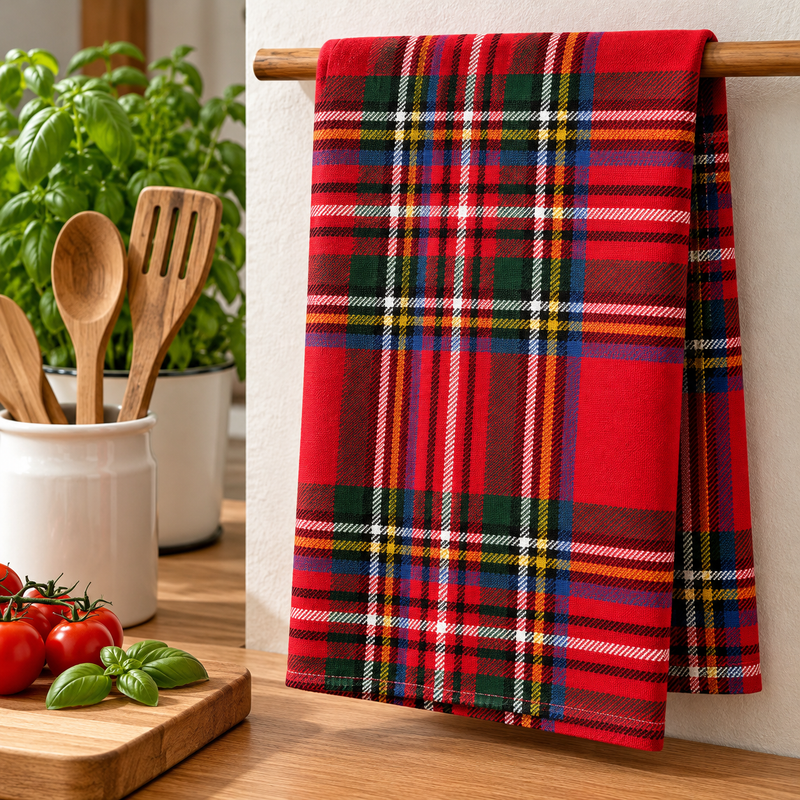 Androni Giocattoli Set de 2 Paños de Cocina Tartan – Paños de Cuadros, 2 Colores Surtidos 1 Set