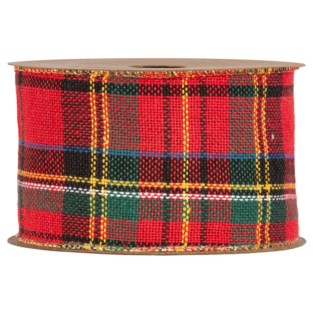 Piovaccari Cinta Aberdeen Roja 63 mm x 10 m – Cinta Decorativa Navideña para Árbol de Navidad, Lazos, Paquetes de Regalo y Adornos Navideños