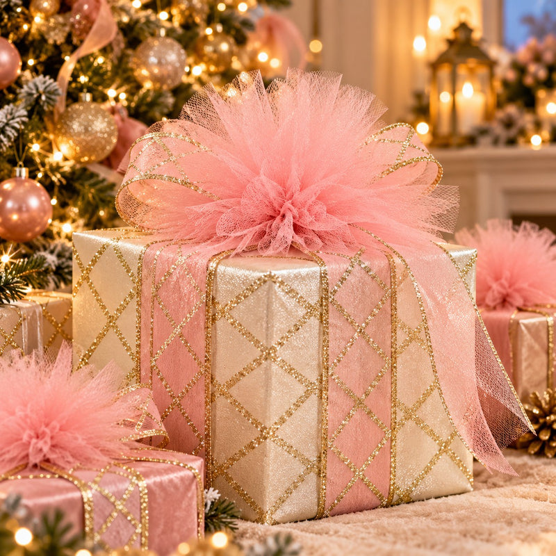 Piovaccari Pon Pon Rosa Ø40 cm – Decoración Navideña para Árbol de Navidad, Adornos, Fiestas y Montajes Decorativos