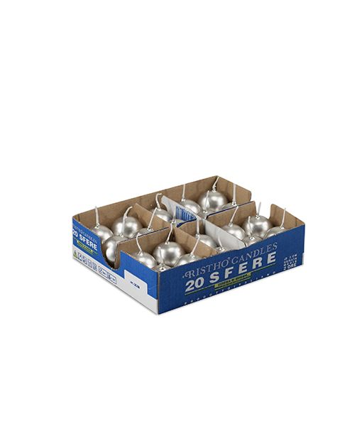 Cereria Di Giorgio Velas esfera Ø 3 cm (20 pzas) - Plateado