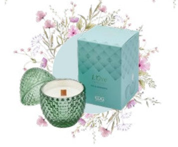 EDG Enzo De Gasperi Vela Forma de Huevo con Fragancia H 12 Cm D 8 Cm Higo & Gardenia