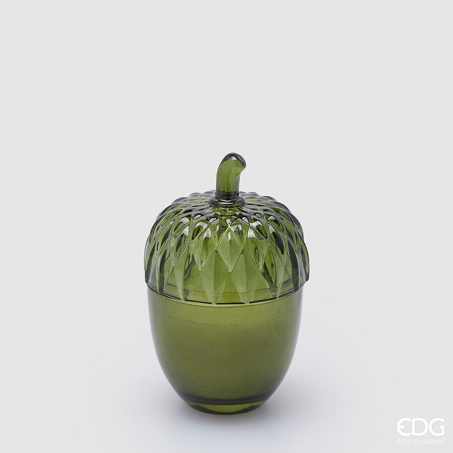 EDG Enzo De Gasperi Candela Ghianda con Profumo H 11,5 Cm D 7,5 Cm Greenwood