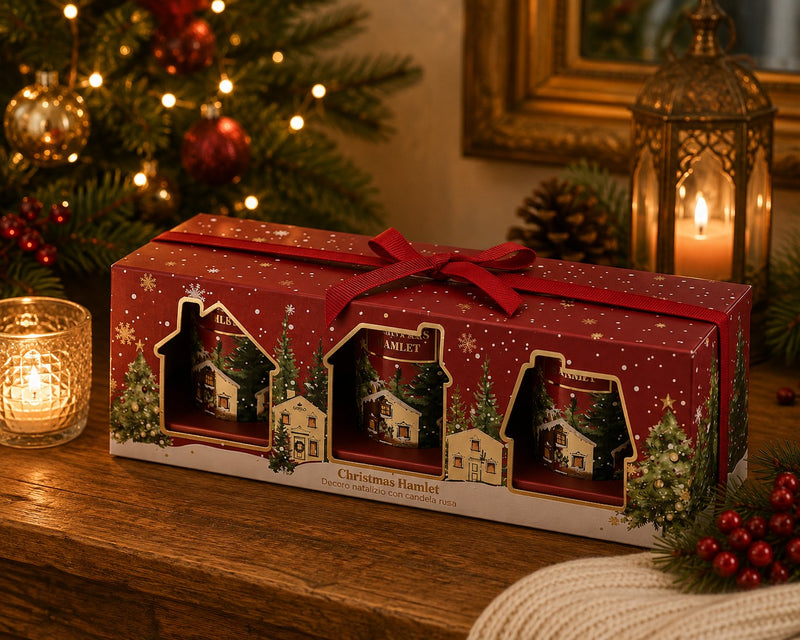 EDG Enzo De Gasperi Set 3 Velas Noel Perfumadas Sidra de Manzana y Miel – Velas Navideñas