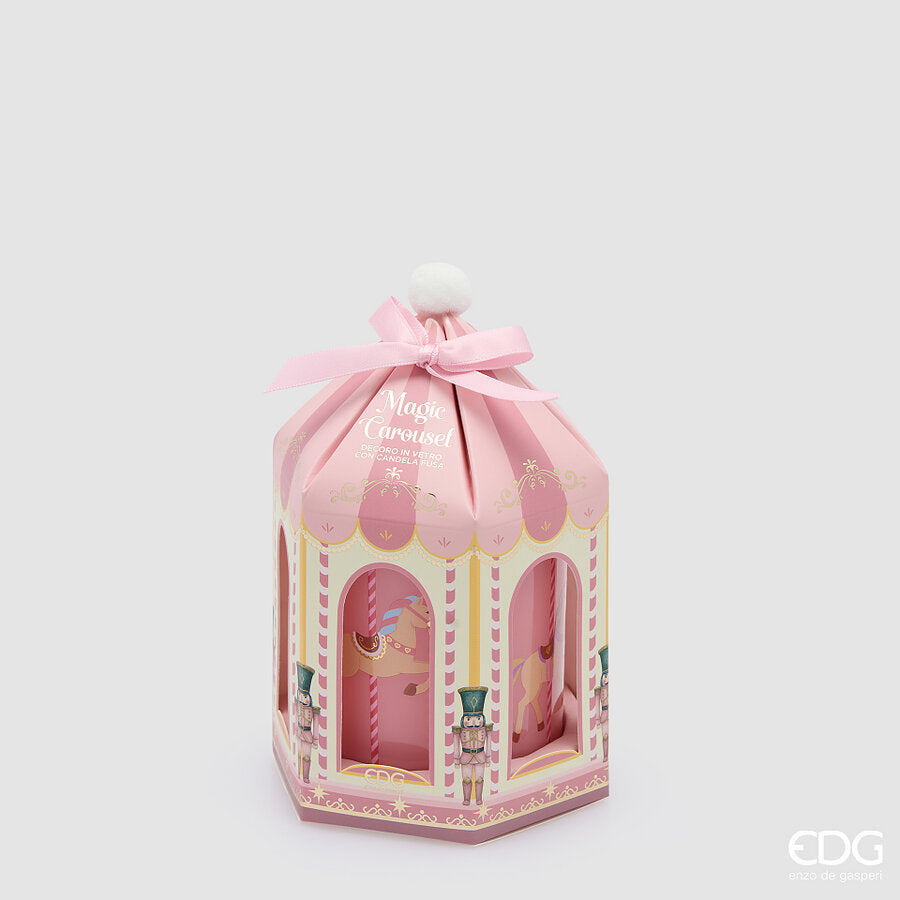 EDG Enzo De Gasperi Vela Perfumada Giostra Carosello Cardamom Snaps H9 Ø8 cm – Decoración de Navidad