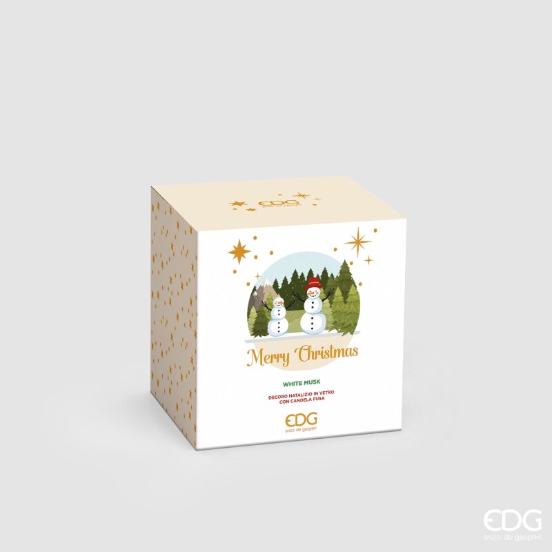 EDG Enzo De Gasperi Vela Navideña Cúpula Perfumada White Musk H12,5 cm – Decoración Navideña
