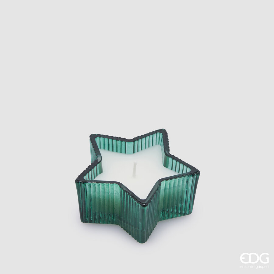 EDG Enzo De Gasperi Vela Estrella H 4 Cm D 8,5 Cm Cedro Caja de Regalo