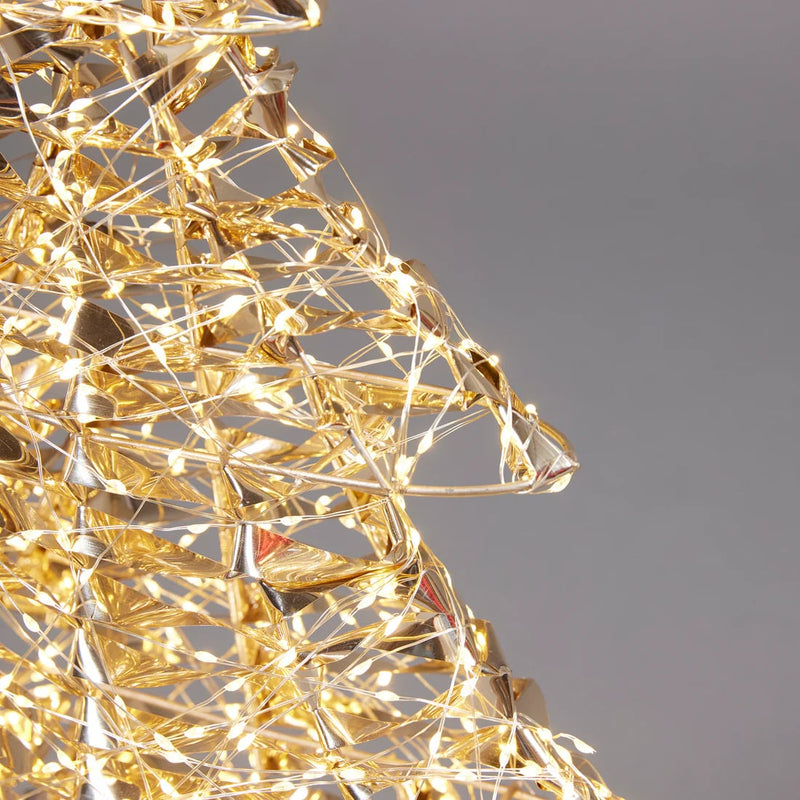 EDG Enzo De Gasperi Albero di Natale Led Stripes 1.440 MicroLed H 98 Cm L 65 Cm L 16 Cm Oro