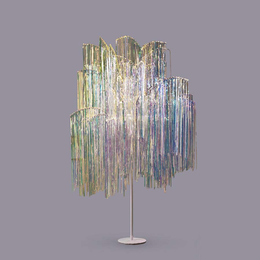 EDG Enzo De Gasperi Árbol de Navidad Led Flecos 960 Microled H 180 Cm D 140 Cm Natural