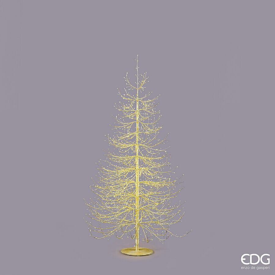 EDG Enzo De Gasperi Árbol de Navidad Haya Rich Oro 1940 MicroLED H180 Ø115 cm IP44 – Árbol Luminoso para Exterior