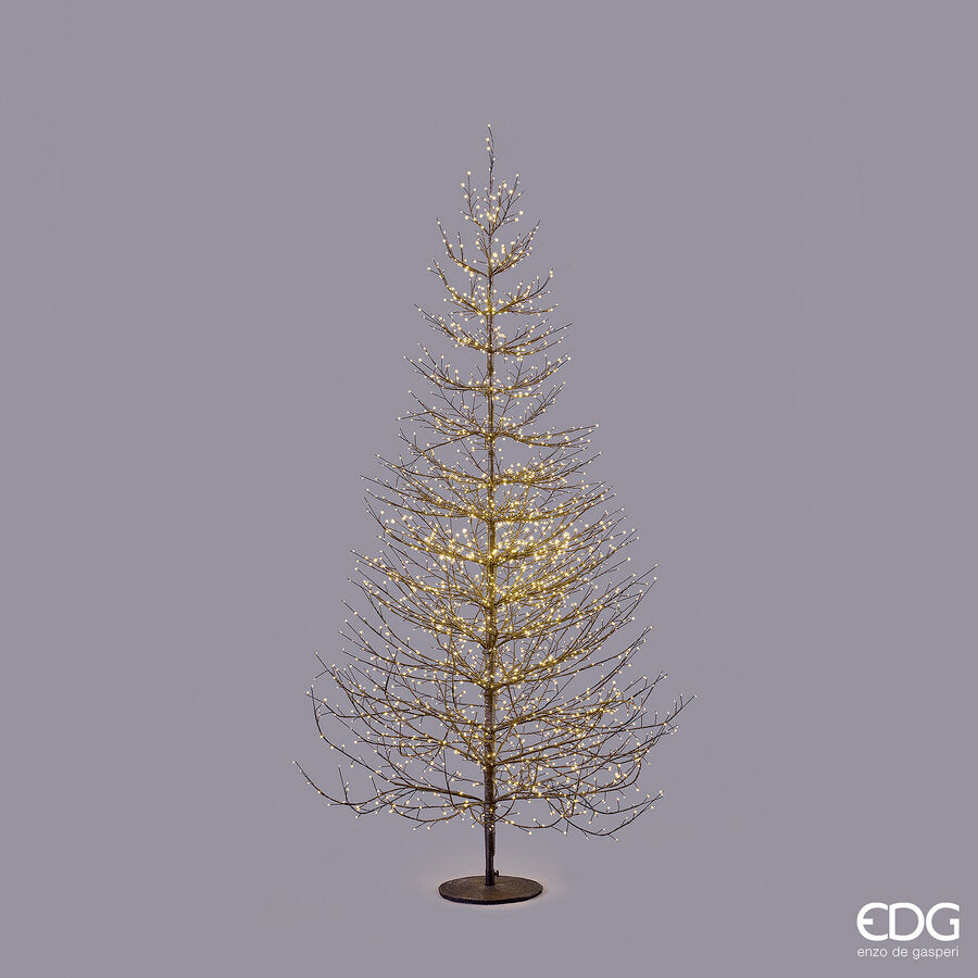 EDG Enzo De Gasperi Árbol de Navidad Haya Rich Black 2690 MicroLED H210 Ø130 cm IP44 – Árbol Luminoso de Exterior