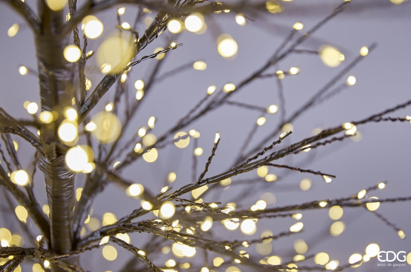 EDG Enzo De Gasperi Árbol de Navidad Haya Rich Black 6590 MicroLED H300 Ø180 cm IP44 – Árbol Luminoso para Exterior