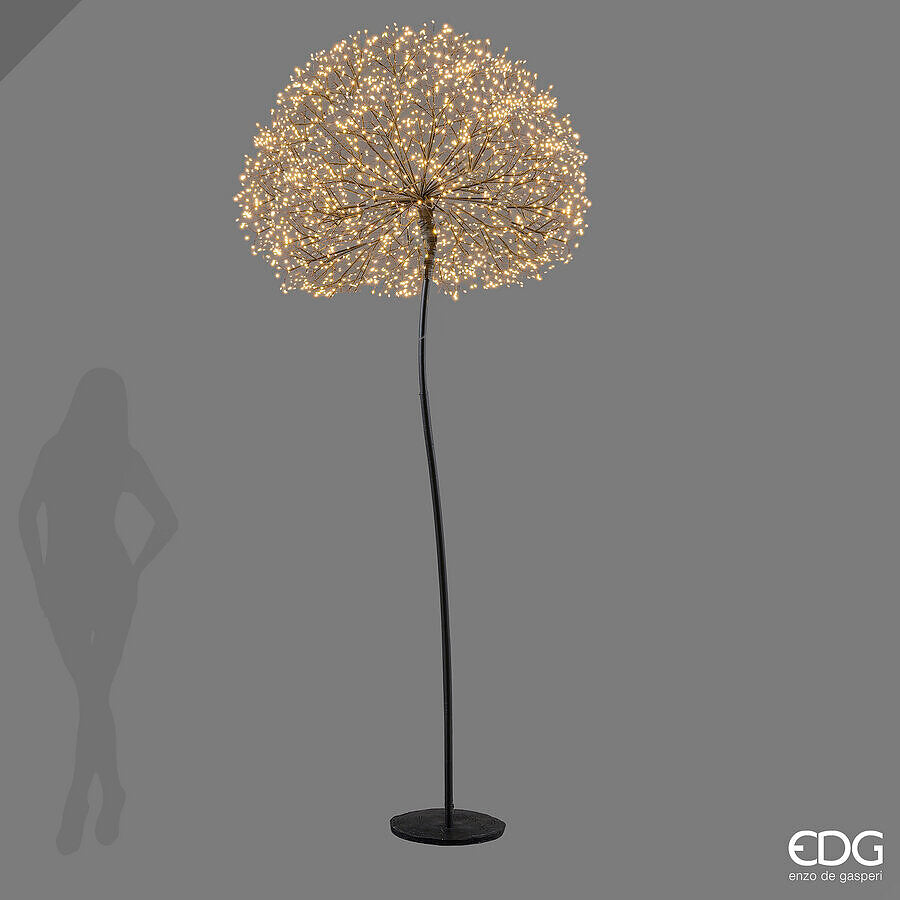 EDG Enzo De Gasperi Decoro Tarassaco Rich Nero MicroLED H280 Ø100 cm IP44 – Decorazione Natalizia Luminosa