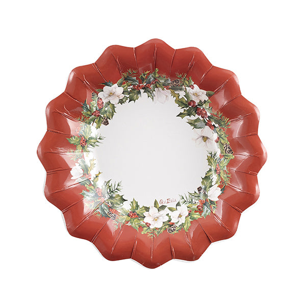 Givi Piatti Fondine New Shape Buon Natale D 24 Cm 8 Pz