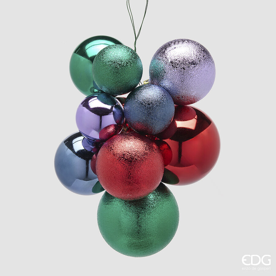 EDG Enzo De Gasperi Adorno Navideño Racimo 10 Uds Groove Mix - Modelo 1