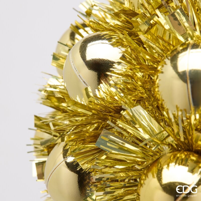 EDG Enzo De Gasperi Bola de Navidad Gold Ø20 cm – Adorno Navideño