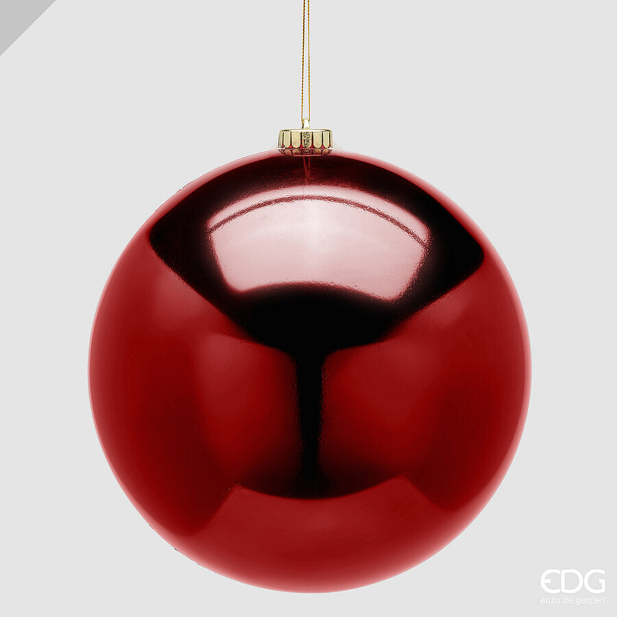EDG Enzo De Gasperi Bola de Navidad Brillo Burgundy Ø20 cm – Adorno Navideño