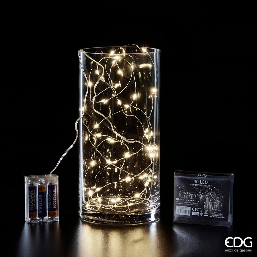 EDG Enzo De Gasperi Luces Navidad MicroLed X 40 2,9 + 50 Cm Ivory