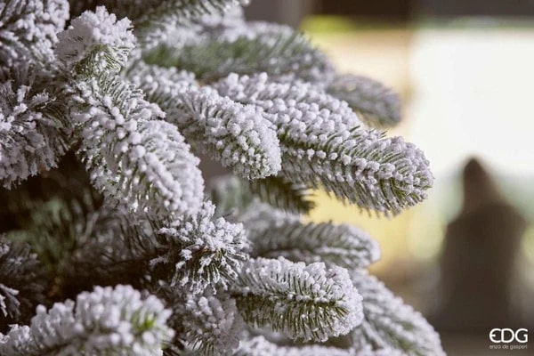 EDG Enzo De Gasperi Albero di Natale Pino Merano Innevato H240 D148 (1796TIPS) White Green