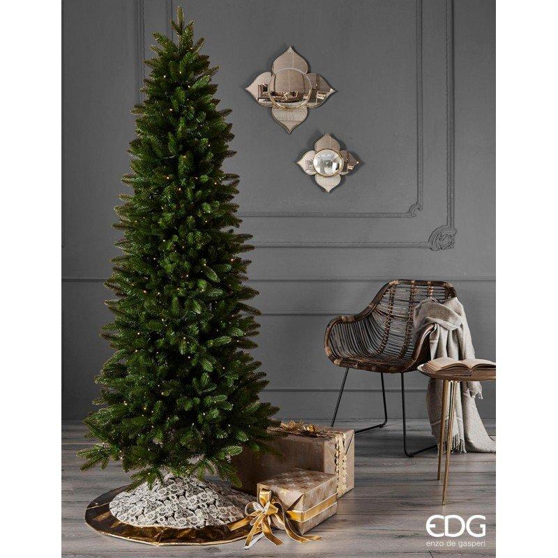 EDG Enzo De Gasperi Árbol de Navidad Pino Slim Verde H 210 Cm D 81 Cm 480 MiniLed
