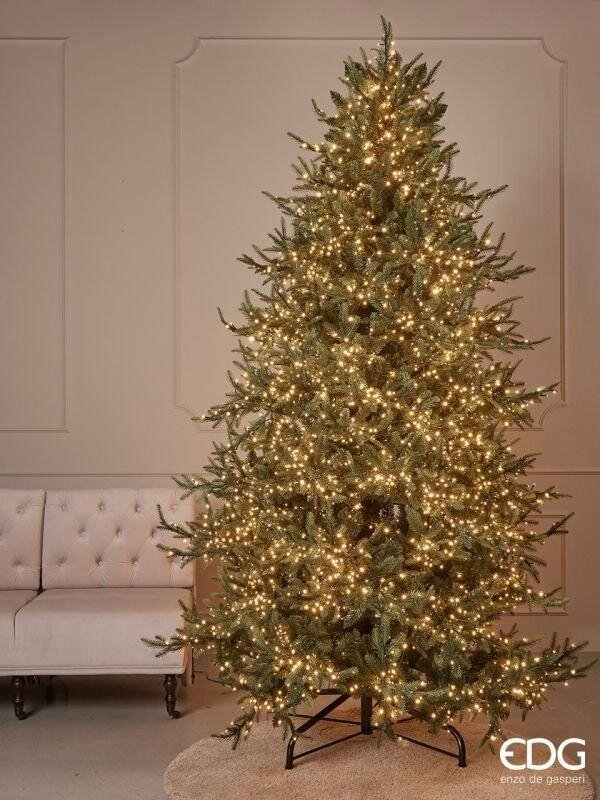 EDG Enzo De Gasperi Árbol de Navidad Pino Luxury H 240 Cm D 152 Cm con 5.000 Led Verde
