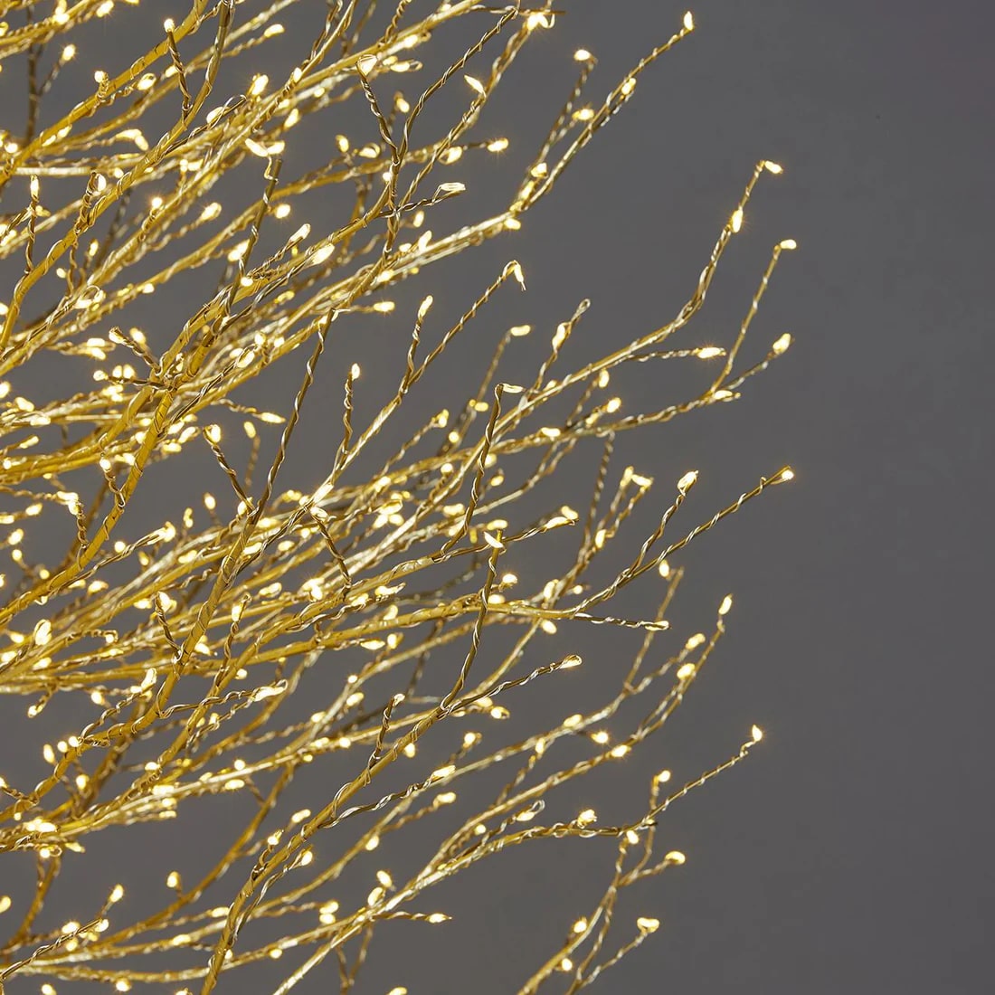 EDG Enzo De Gasperi Faggio Natale con Base 2.700 Led H 210 Cm D 100 Cm Gold