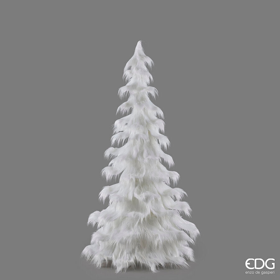 EDG Enzo De Gasperi Pino Furry Blanco H210 Ø100 cm – Árbol de Navidad