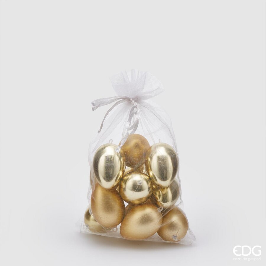 edg enzo de gasperi edg enzo de gasperi decorazione uovo chioccia opaco lucido cf 12 pz h 6 cm giallo ean 8059824244680