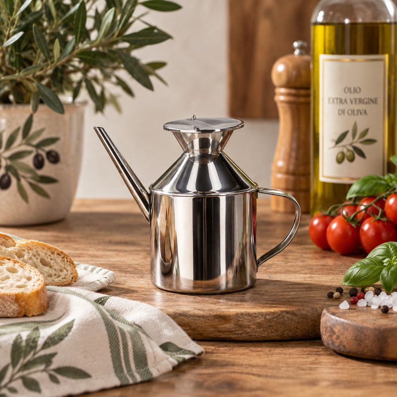Aceitera Ad Trend Acero D 8 Cm H 12,5 Cm 450 Ml