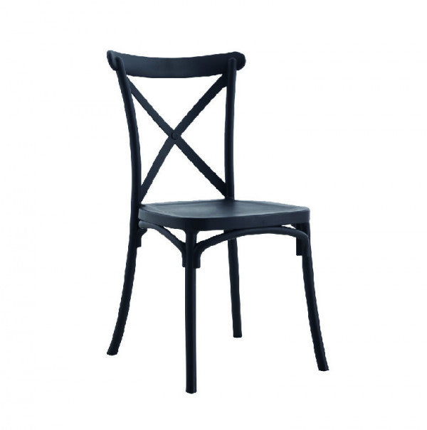 Silla Cross Campesina Negra L'Arcolaio - Polipropileno Resistente
