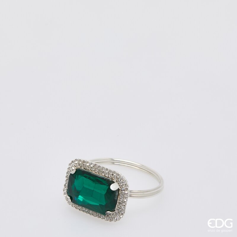 EDG Enzo De Gasperi Portatovagliolo Natalizio Smeraldo Verde H4 Ø4 cm – Decorazione Tavola di Natale
