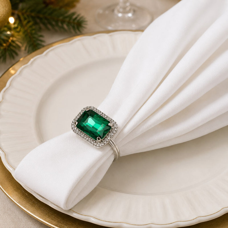 EDG Enzo De Gasperi Portatovagliolo Natalizio Smeraldo Verde H4 Ø4 cm – Decorazione Tavola di Natale