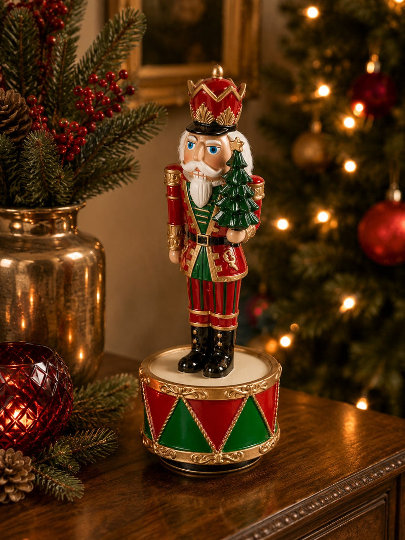 EDG Enzo De Gasperi Carillón Navideño Soldadito H22 Ø8 cm Verde Rojo – Decoración de Navidad