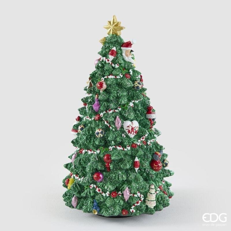 EDG Enzo De Gasperi Carillon Natalizio Pino H31,5 Ø18 cm Verde – Decorazione di Natale