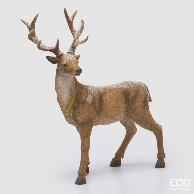 EDG Enzo De Gasperi Decoro Renna di Natale Marrone 48x16xH57 cm – Decorazione Natalizia