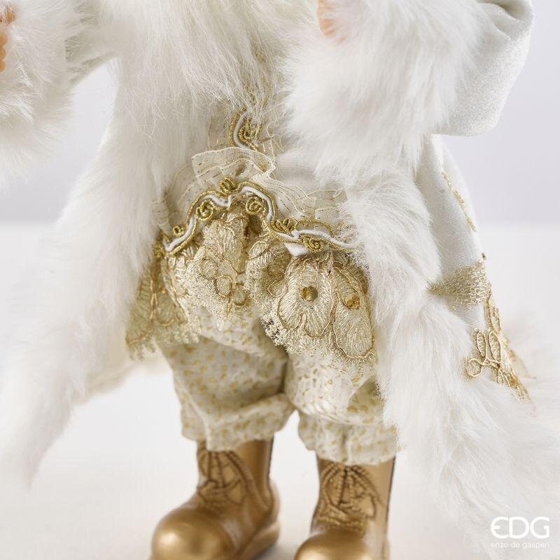 EDG Enzo De Gasperi Decoro Papá Noel White Gold H31 cm – Decoración Navideña