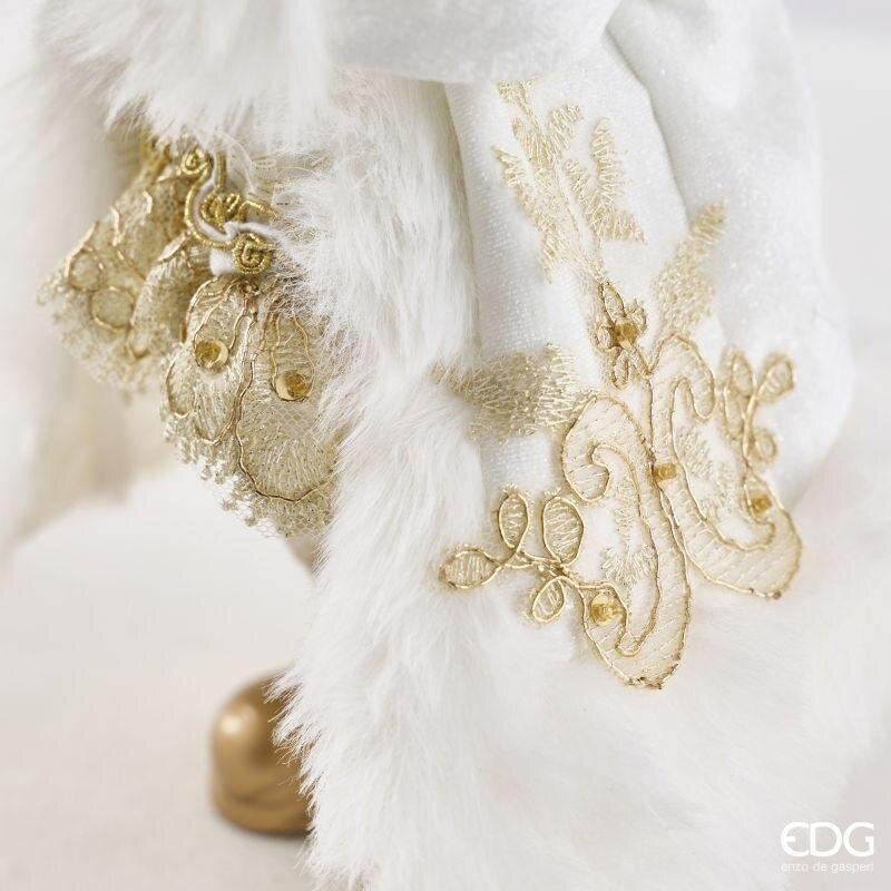 EDG Enzo De Gasperi Decoro Papá Noel White Gold H31 cm – Decoración Navideña